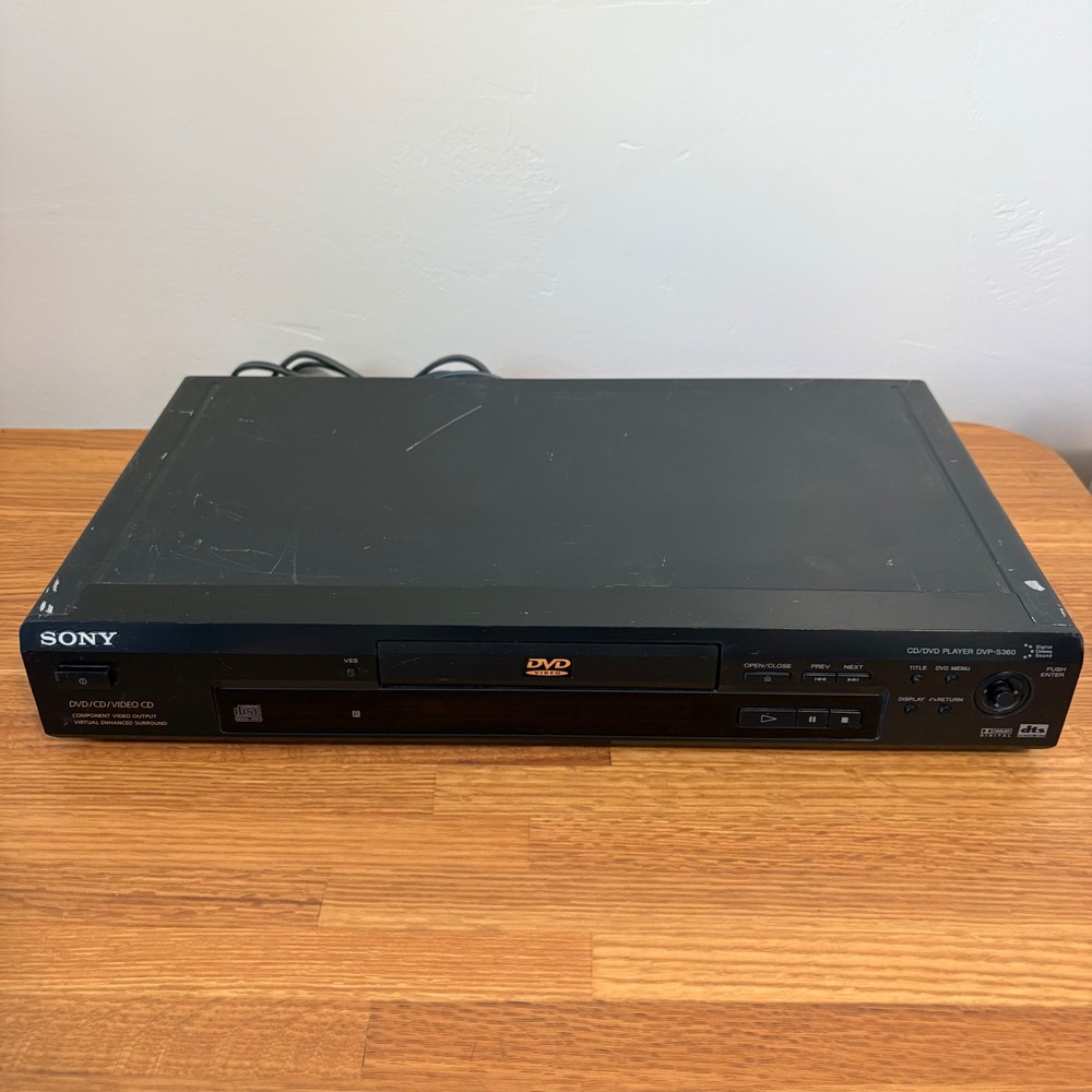 Sony DVD Player DVP-S360 Component Video Digital Out Tested and Works No Remote